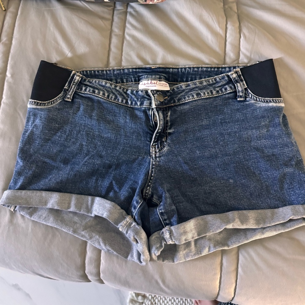 Isabel Maternity by Ingrid & Isabel Blue Jean Shorts